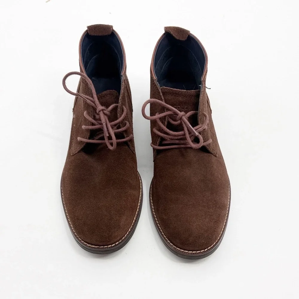Cole Haan Ogden Mens 9M Brown Suede Chukka Boots Lace Up Ankle Boots NWOT